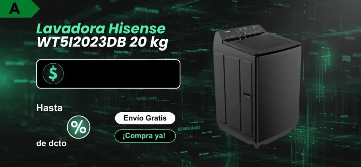 Lavadora Hisense WT5I2023DB 20 kg – Retiq A - LAV-08