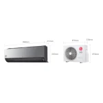 Medidas del aire acondicionado LG VR242C7_D