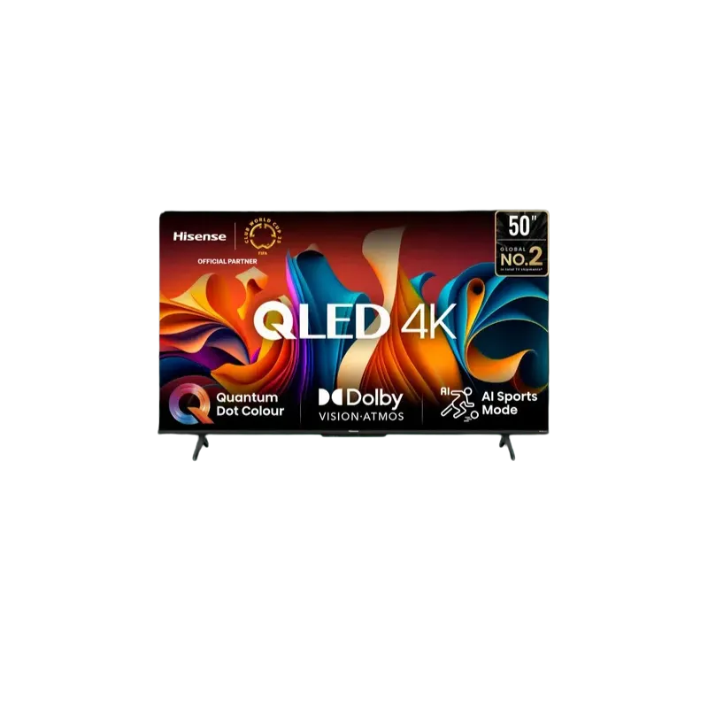 TV Hisense 50Q6N con tecnología Dolby Vision Atmos, Hisense patrocinador autorizado de Club World Cup 25.