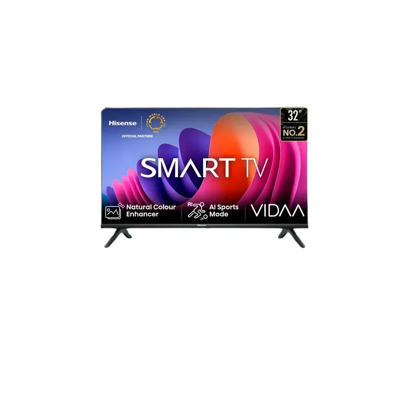 TV Hisense 32A4N HD con diseño moderno, Hisense patrocinador autorizado de Club World Cup 25.