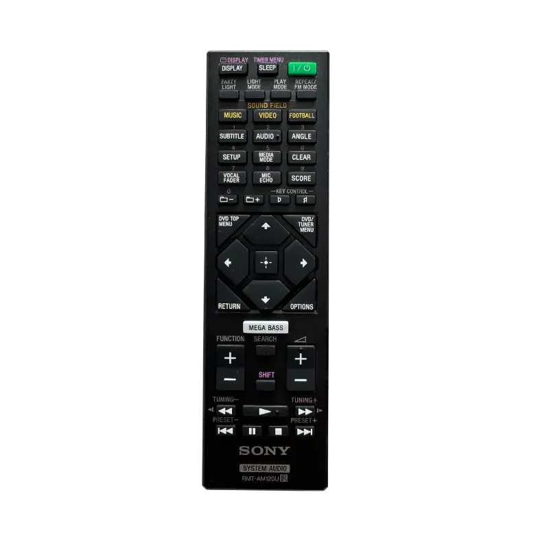 Control Remoto Sony RMT-AM120U original, compatible con SHAKE-X7D. Diseño ergonómico, funciones avanzadas y compatibilidad asegurada.