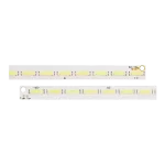 Kit de barras LED con módulos integrados, conectores de precisión y diseño compacto para retroiluminación.