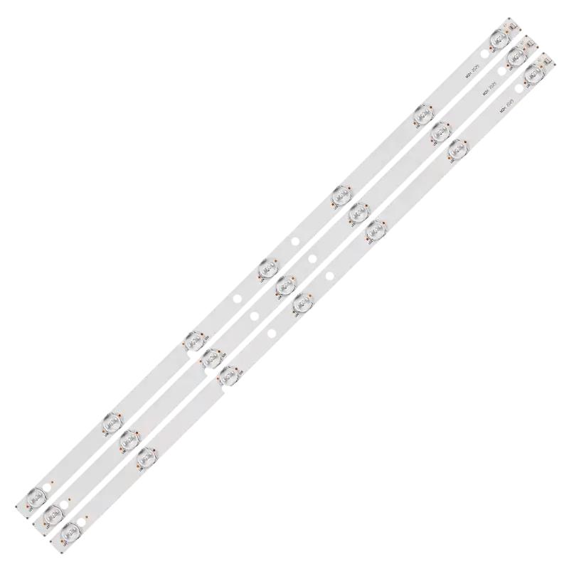Kit de barras LED para televisor PLD32D60J con lentes difusores y estructura reforzada.