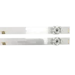 Detalle del Kit de Barras LED compatible con televisores 32H5000FY, 32L5069, HISENSE HZ32E35AD y más, mostrando lentes LED y conexiones.