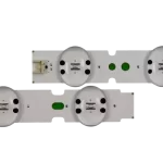 Detalle del Kit de Barras LED compatible con televisores 50UK6500PDA, con lentes y conectores visibles.