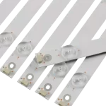 Detalle de conexión y estructura del Kit de Barras LED compatible con K-LED49FHDSQT2, 49D2080 y 49D6080.