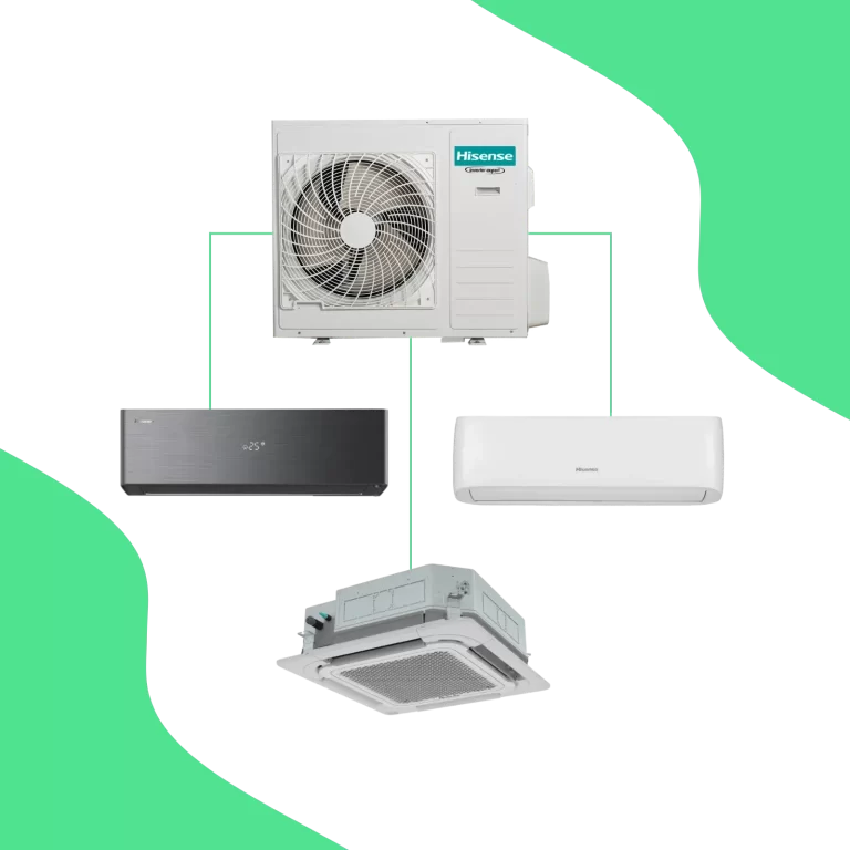 Guia sobre sistemas de aire acondicionado MULTI SPLIT Sistema de aire acondicionado Multi Split Hisense conectado a diferentes unidades interiores
