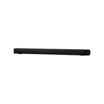 Barra de sonido Hisense HS205G en vista inclinada, mostrando su estructura compacta y bocinas integradas.