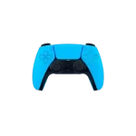 Control PS5 DualSense Azul Claro - Vista frontal con detalles en negro mate