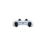 Vista superior del control DualSense blanco para PS5, mostrando puerto USB-C y gatillos superiores.