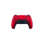 ontrol DualSense Rojo Volcánico para PS5, vista frontal destacando diseño vibrante y botones ergonómicos.