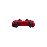 Vista superior del mando DualSense Rojo Volcánico para PS5 mostrando puerto USB-C y gatillos traseros.