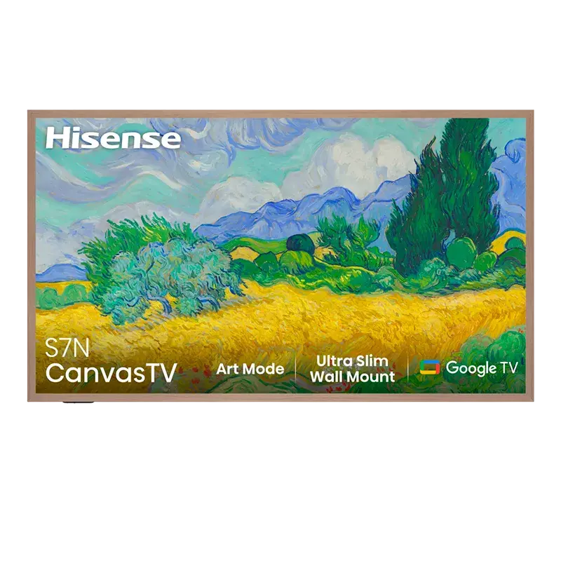 Televisor Hisense Canvas TV S7N en Modo Arte con paisaje de Van Gogh