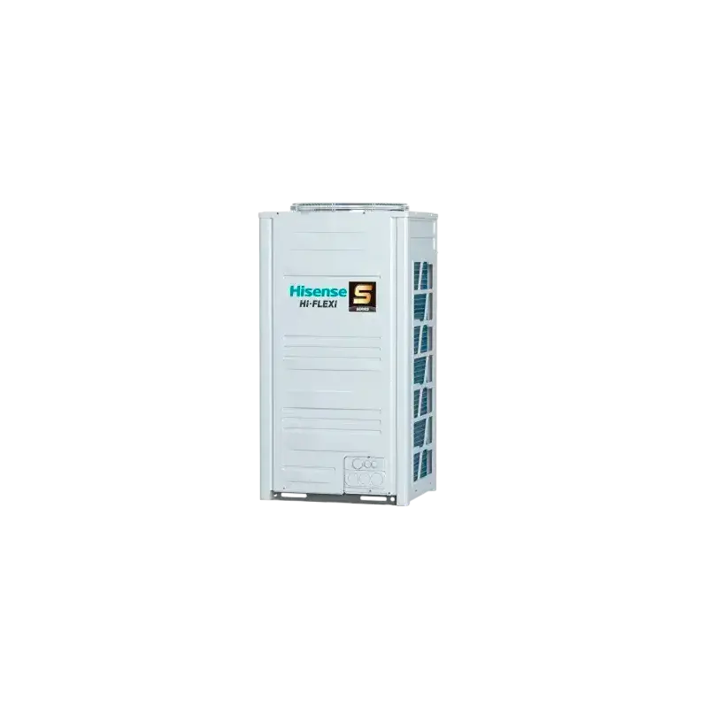 Unidad VRF compacta Hisense HI-FLEXI S con entradas de aire laterales para mayor eficiencia térmica
