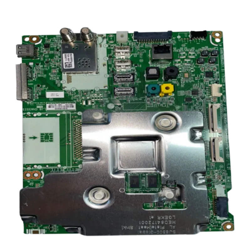 BPR Total Assembly Smart TV LG EBU64717502 1 Mainboard BPR Total Assembly EBU64717502 para Smart TV LG con blindaje metálico y múltiples puertos de conexión.