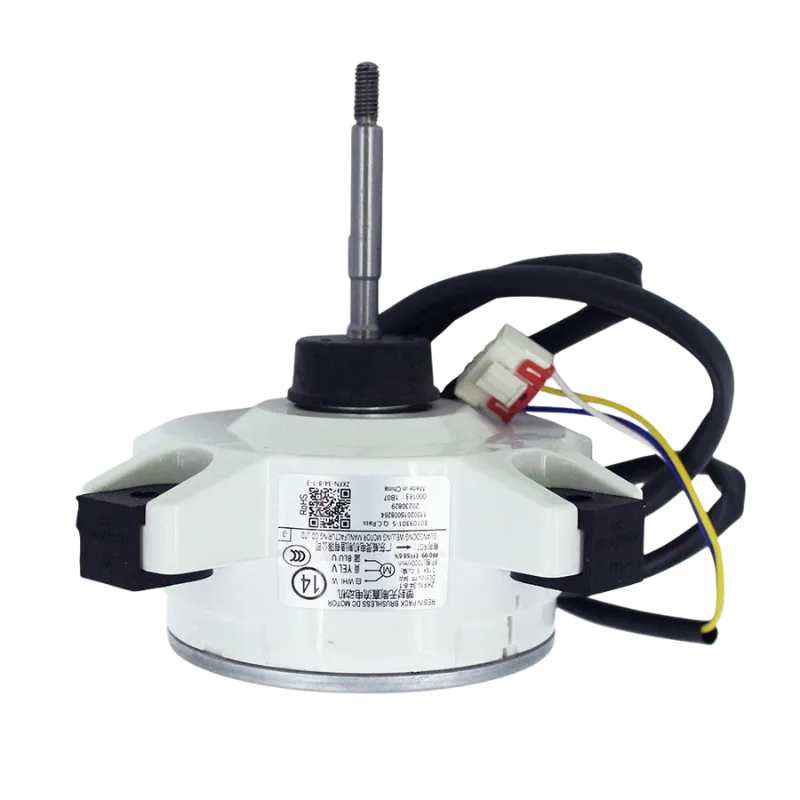 Motor Fan 11002015008264 para aire acondicionado Midea unidad exterior – vista frontal con etiqueta visible