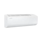 Vista lateral del aire acondicionado Samsung AI Digital Inverter 9000 BTU, diseño compacto y minimalista con panel frontal cerrado.