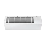 Vista superior del aire acondicionado Samsung AI Digital Inverter 9000 BTU, parrilla de ventilación amplia y diseño aerodinámico.