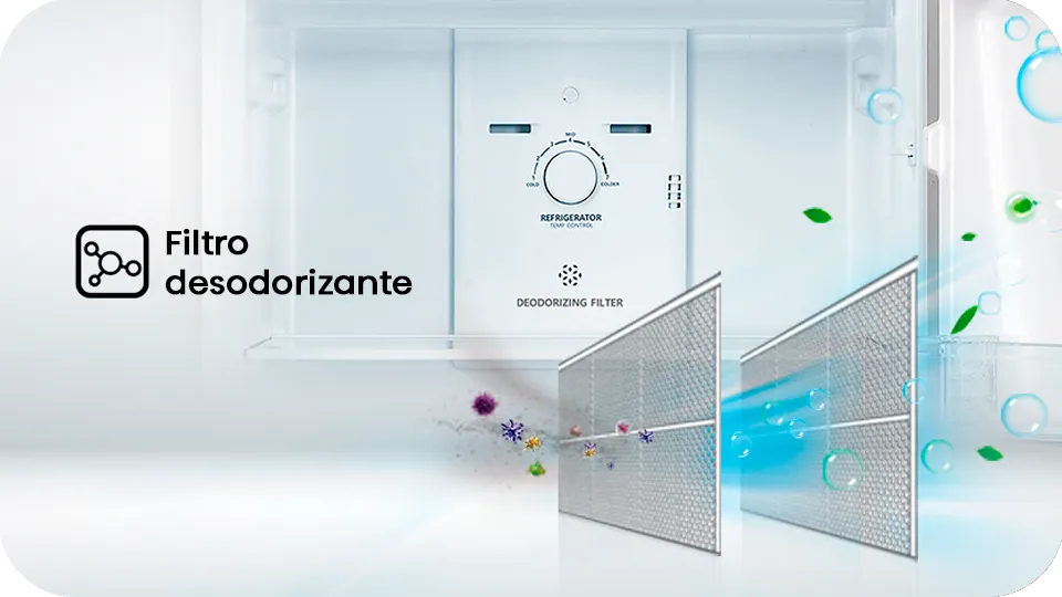 hisense bcd250 filtro desodorizante aire limpio Control de temperatura