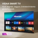 Interfaz VIDAA del TV Hisense 43A4NV con apps de streaming