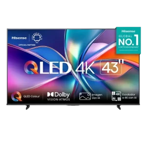 Televisor Hisense Smart 43" QLED/4K VIDAA 60Hz 24W 43Q6QV