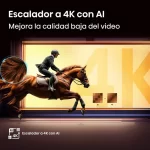 Escalador a 4K con IA en el televisor Hisense 65Q6QV para mejorar calidad de video