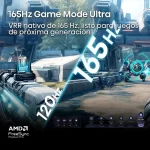 Modo gaming de 165Hz en el televisor Hisense 100U8QG con AMD FreeSync Premium Pro