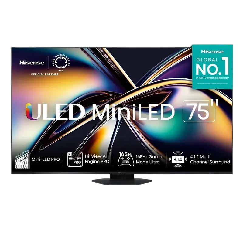 Televisor Hisense ULED 4K 75U8QG con pantalla Mini LED de 75 pulgadas