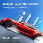 Modo Juego PLUS con VRR en el Hisense 65U6QV a 60Hz y 120 Motion Rate