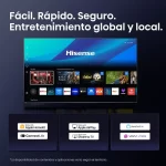 Interfaz del Hisense 65U6QV con apps de streaming, Apple HomeKit, AirPlay, Alexa y VIDAA Voice