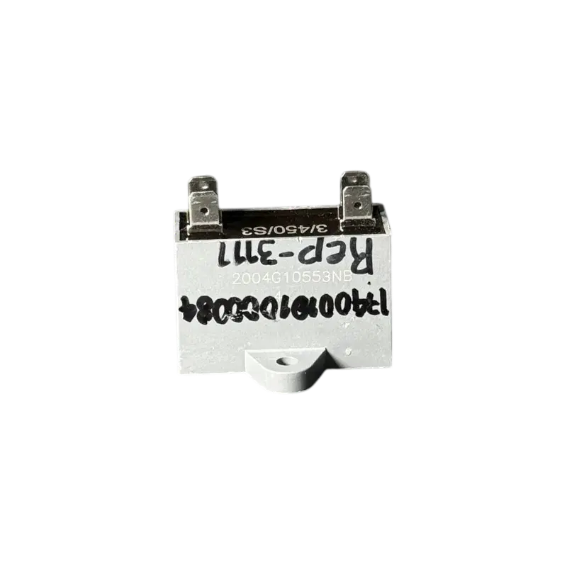 Capacitor de ventilador 4UF 450V con terminales y código manual REP-3111