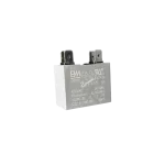 Vista frontal del condensador 2uF 450V tipo S3 REP-3112