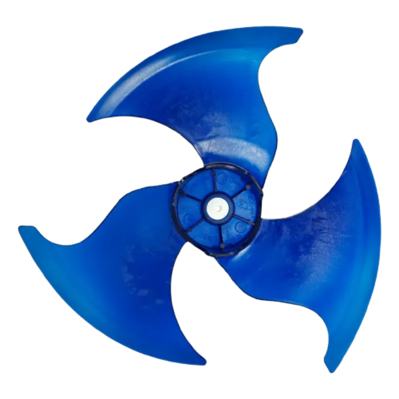 Ventilador cruzado Midea 12100105000961 con cuatro aspas curvadas de plástico azul