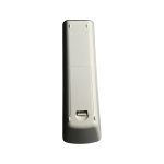 Parte trasera del control remoto Samsung DB93-06335E con tapa de compartimiento para 2 baterías AAA
