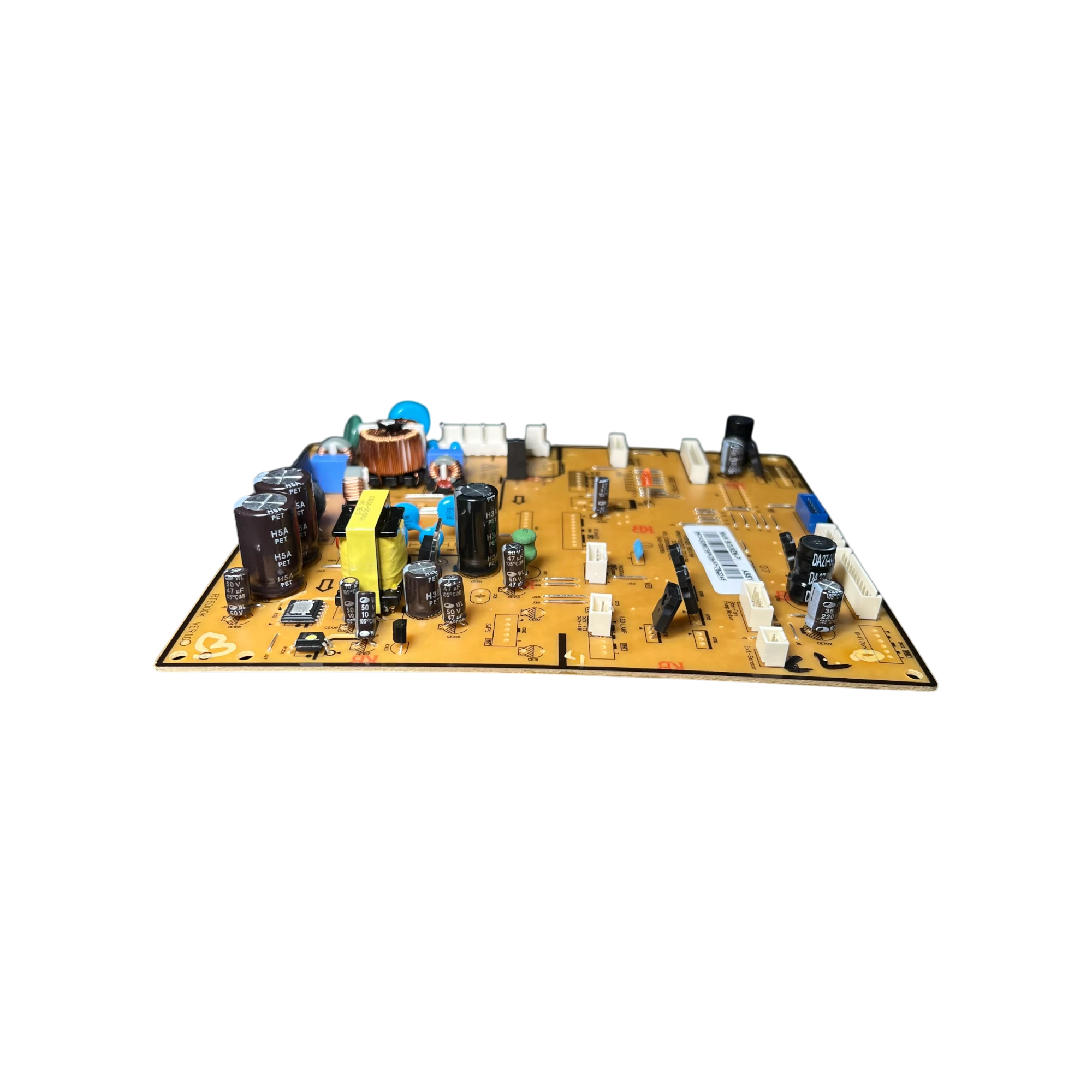PCB Main Board Samsung DA92-00756N – vista frontal baja con capacitores y bobina de cobre