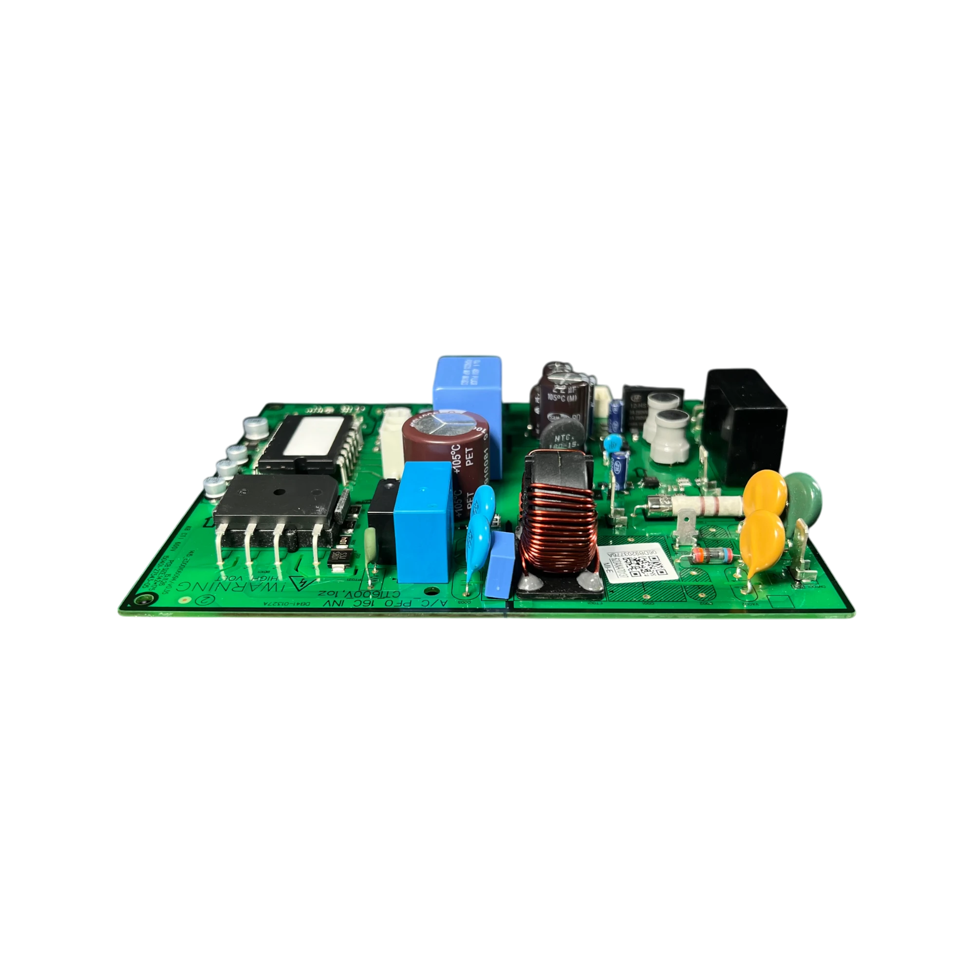 PCB Main Board -OUT Samsung DB93-10952E (outdoor) – detalle frontal con bobina e inductores