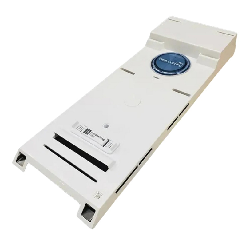 Cover DA97-16256L original Samsung para refrigerador, pieza plástica con diseño Twin Cooling y filtro de desodorización.