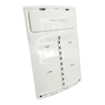 Cubierta de evaporador Samsung DA97-12609C en perspectiva, panel blanco con ranuras y ductos