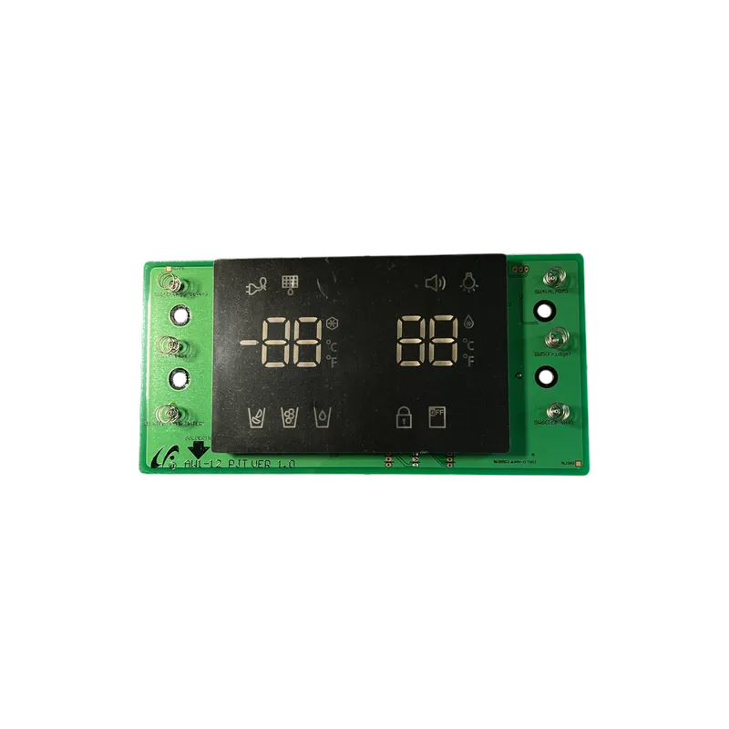 Tarjeta display LED Samsung DA92-00368B, vista frontal con dígitos e íconos del panel RF263BEAESL
