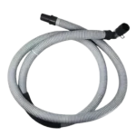 Manguera de desagüe Samsung DC97-02250F original en TPE, versión NO-SPONGE para lavadora, vista enrollada con codo y soporte