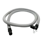 Manguera de desagüe Samsung DC97-02250F original en TPE, versión NO-SPONGE para lavadora, vista enrollada con codo y soporte