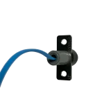Termistor DC90-10128N para lavadora Samsung, componente de sensor de temperatura con cable azul y conector negro con detalle rojo.