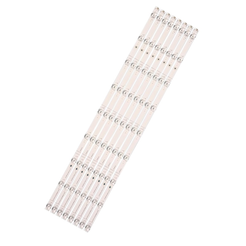 Vista frontal del kit de barras LED compatible con televisores Hisense de 70 pulgadas.
