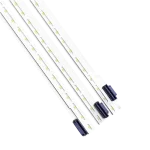 Detalle del kit de barras LED para LG 70UH635T, mostrando conectores y puntos de luz.