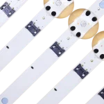 Detalle del kit LED para LG 70UP7750PSB y 70UQ8050PSB mostrando conectores y puntos de luz.