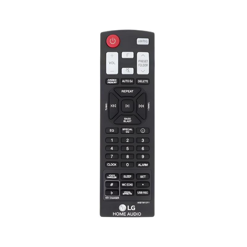 Control remoto LG AKB75815311 vista frontal
