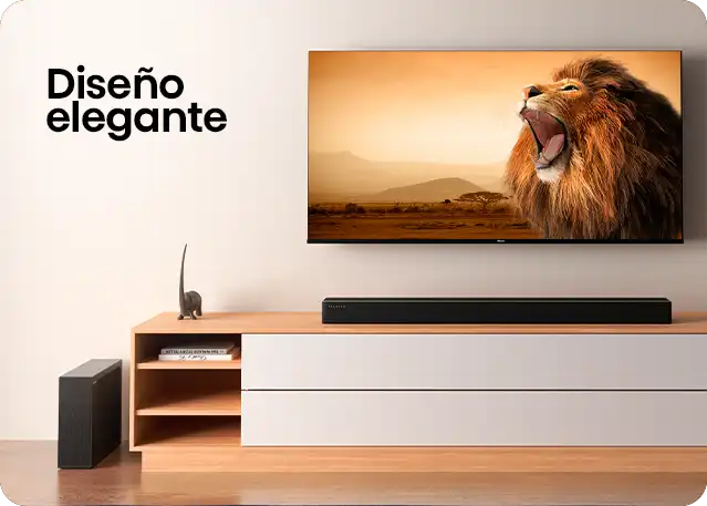 hisense hs2100 diseno elegante sala minimalista optimized Controla todo desde un solo lugar