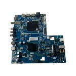 Vista posterior de la main board JUC7.820.00292577 utilizada en el TV Hyundai HYLED427GIM, con detalle de circuitos y componentes.
