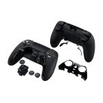 Mandos de PlayStation desmontados con componentes y accesorios para personalización