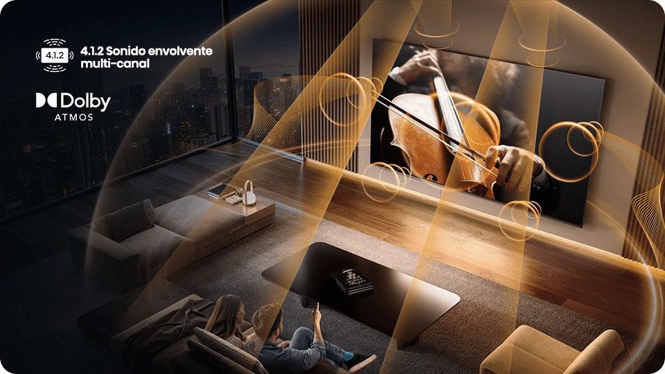 sonido envolvente multi canal con dolby atmos Sensación de sonido envolvente